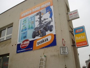 Elektro Dvořák - Reklamní banner a světelná reklama