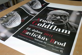 Nádražní 43 - Plakát A1 na kulturní akci - Arnošt Goldflam