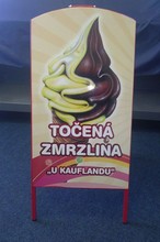 Točená zmrzlina | Reklamní polep „A“ stojanu